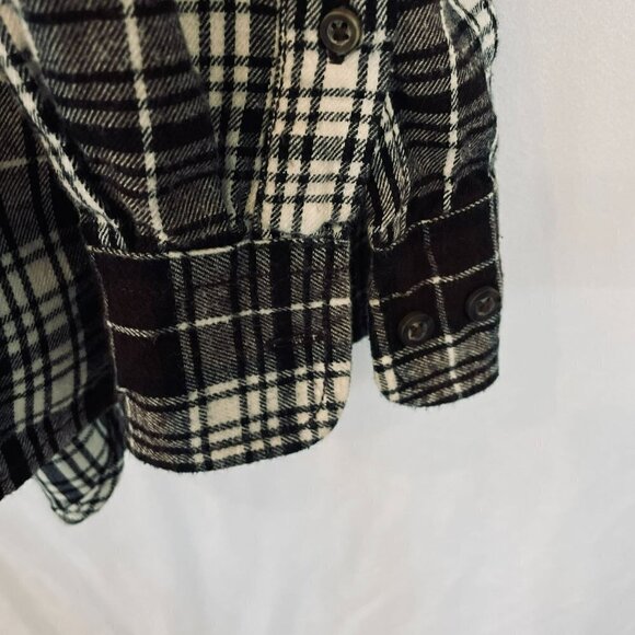 Faded Glory Men's Cotton Flannel Button Front Long Sleeve Shirt XXL Brown Plaid - Picture 6 of 10